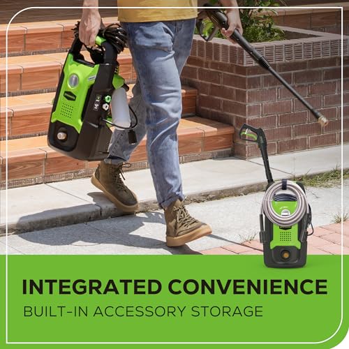 Greenworks Compact Electric Pressure Washer, 1.2 GPM, Lightweight R449552