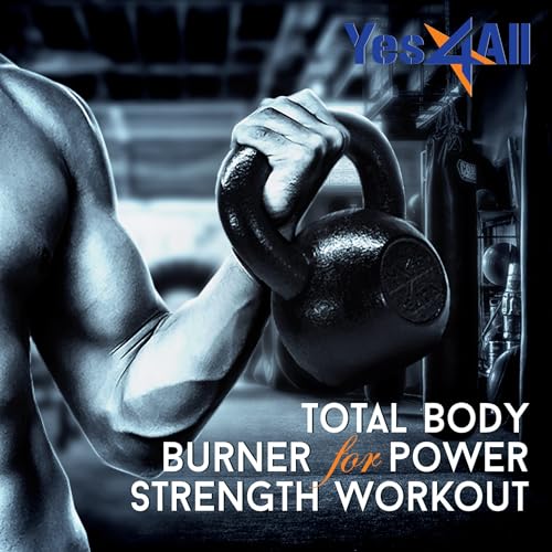 Yes4All 5-80 lbs Cast Iron Kettlebell for Strength Training M7531