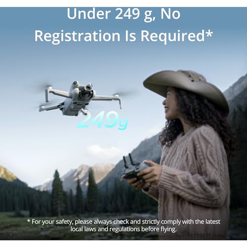 DJI Mini 4 Pro Fly More Combo Plus with RC 2 Controller, 4K Folding Drone Under 249g M515