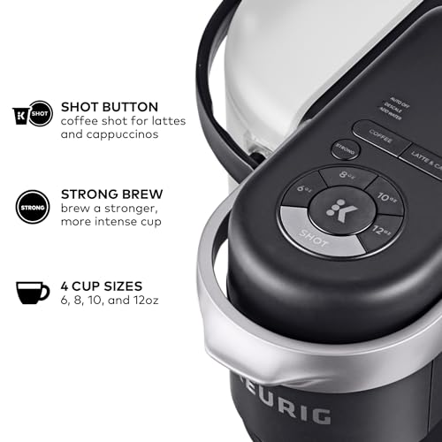 Keurig K-Cafe Single-Serve Coffee, Latte & Cappuccino Maker with Milk Frother, Dark Charcoal H6761