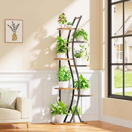 Plant Stand Indoor with Grow Lights, 7 Tier Tall Metal Shelf, 62" A3308