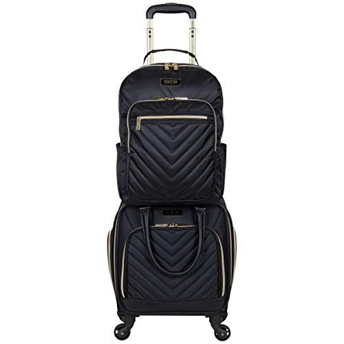 Kenneth Cole REACTION Chelsea Chevron Quilted Luggage, Black, 24-Inch V572