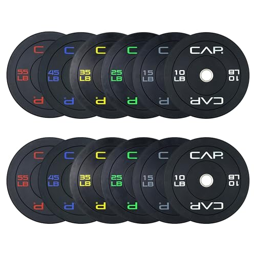 CAP Barbell 2-Inch Olympic Bumper Plate Weight Set O371151
