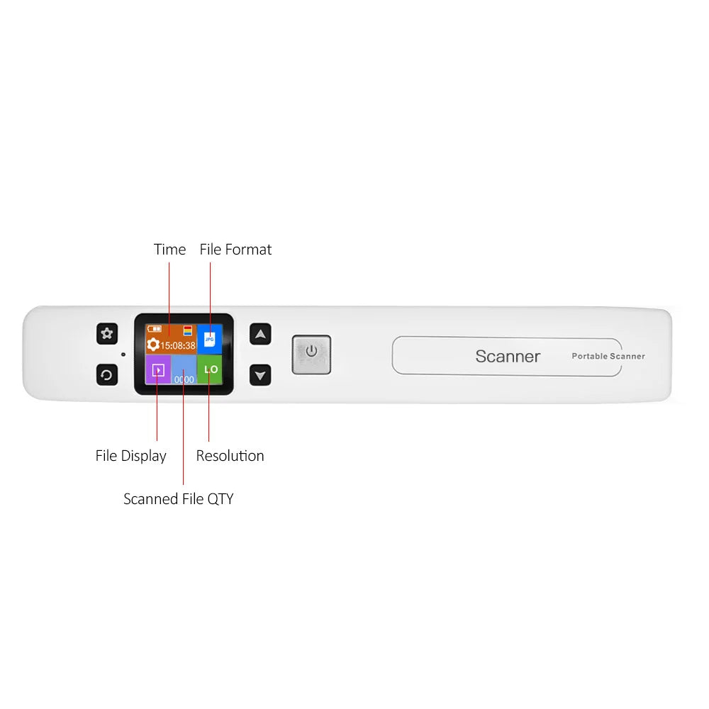 Portable WiFi Document Scanner 1050DPI A4 LCD Display Q650021