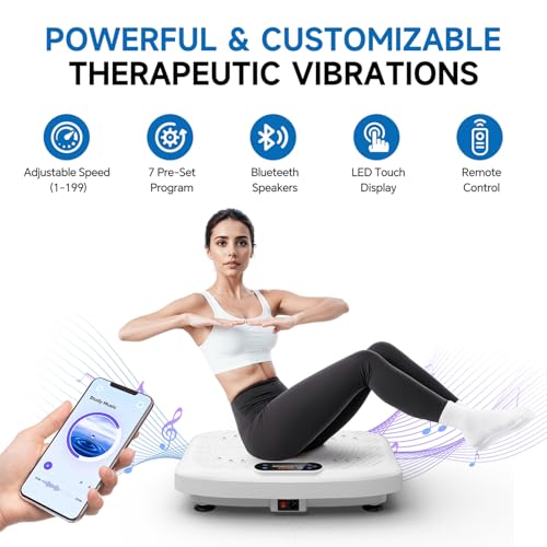 Vibration Plate Exercise Machine Full Body Workout 450 Lbs Capacity W919