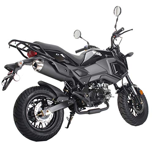X-PRO 125cc Vader Adult Gas Motorcycle Street Bike Black S273
