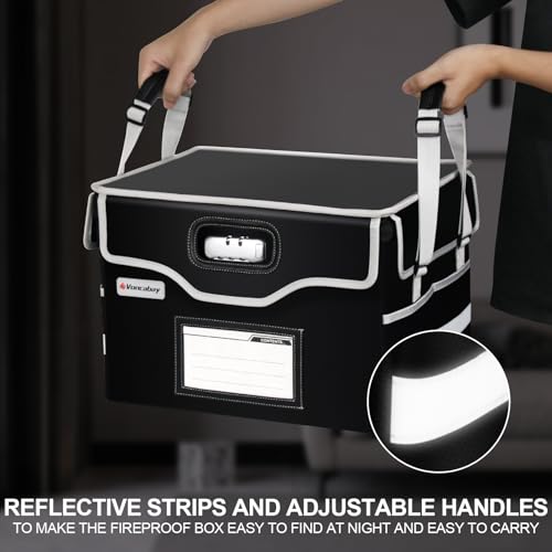 Fireproof Document Bag with Aluminum Foil Insulation, Water-Resistant Zipper U7412