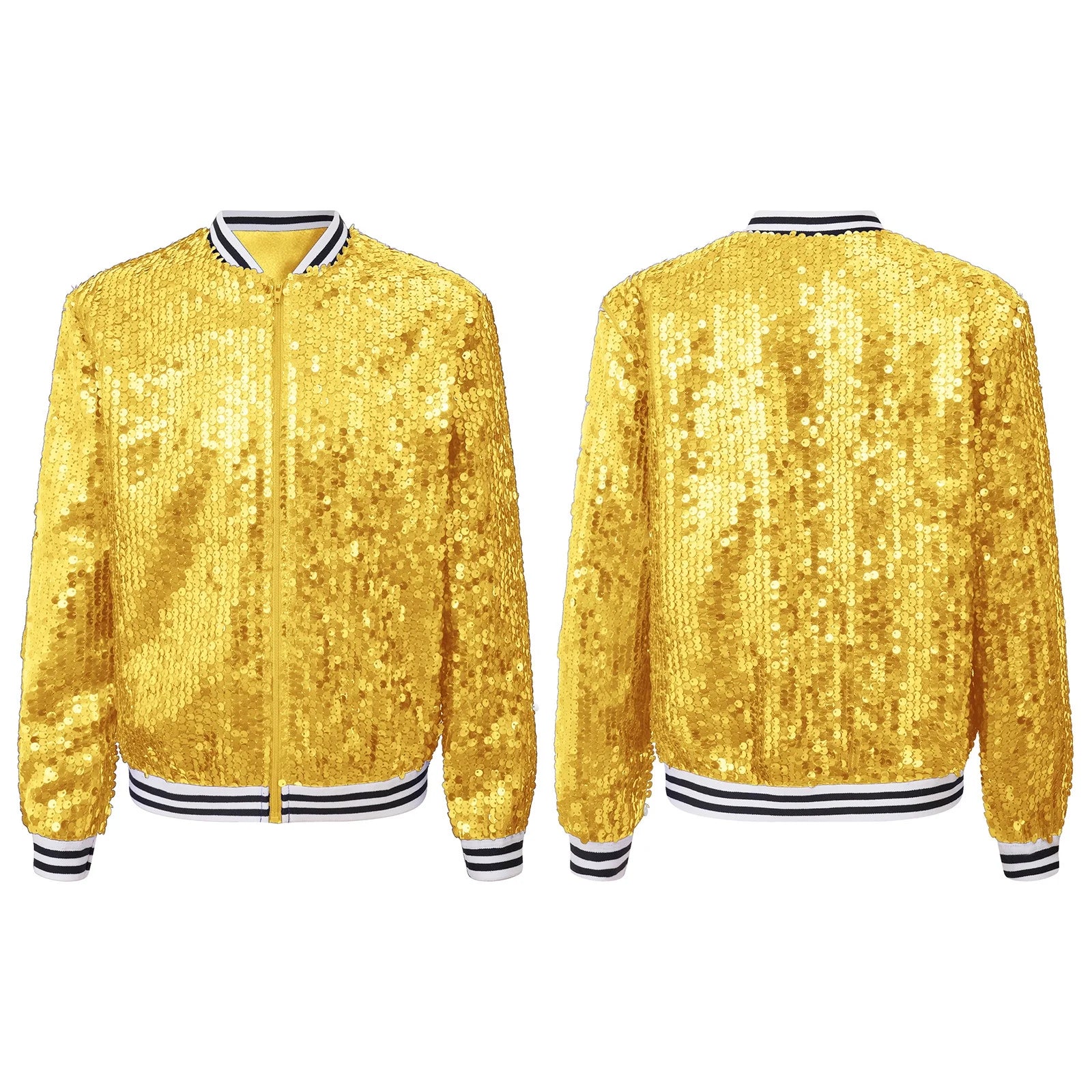 iEFiEL Girls Sparkle Bomber Flight Jacket Gold 14 D83510