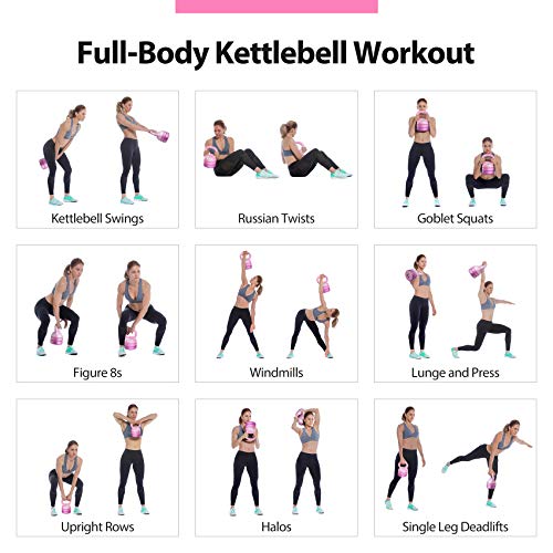 TopMade Adjustable Cast Iron Kettlebell Set for Home Gym Workout C247925