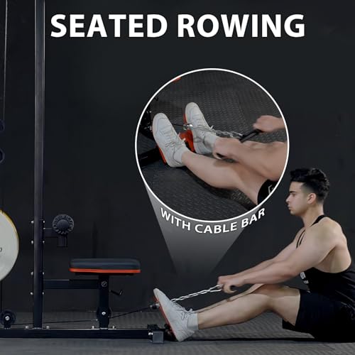 Mikolo LAT Pulldown Machine with Leg Hold Down and Cable Row Attachments W639986