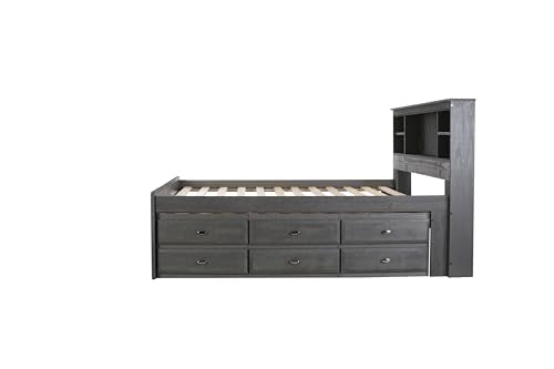 Discovery World Furniture White Full Bookcase Bed with 6 Drawers Z895159