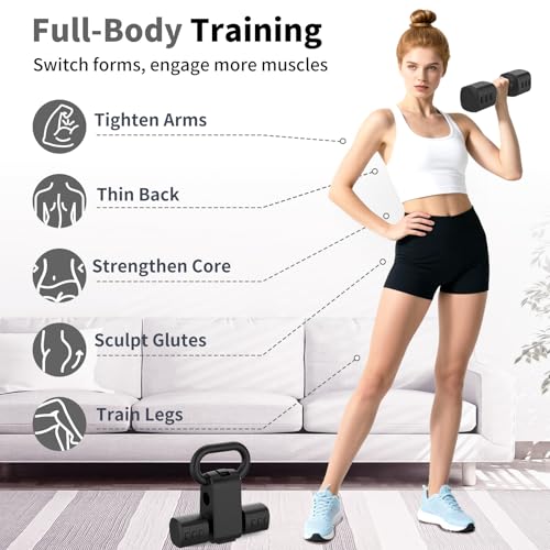 2-in-1 Adjustable Dumbbells Set for Home Gym Exercise H9792
