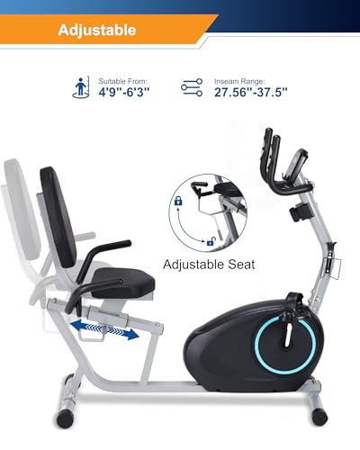 Recumbent Exercise Bike for Seniors with 400LB Capacity M8602