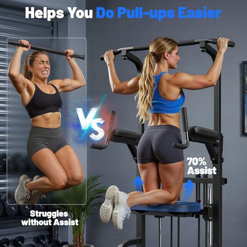 Sportsroyals Pull Up Bar Dip Station Power Tower Home Gym Strength Training Equipment R739989