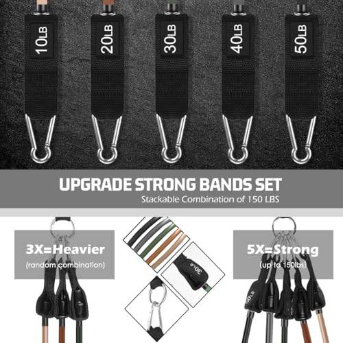 VEICK Resistance Bands with Handles for Home Workout O75059