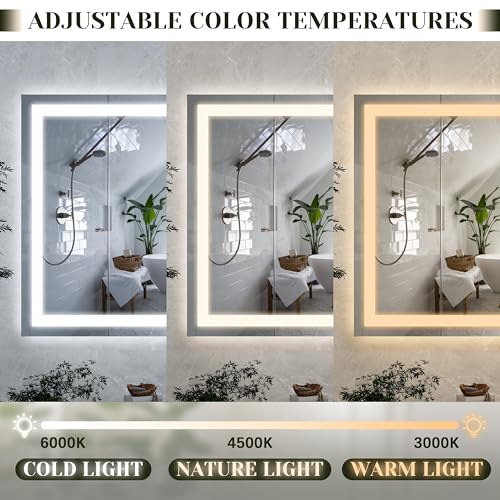 Vanity Mirror with Lights, 12.6"×15" LED Makeup Mirror, Touch Control Dimmable D52089