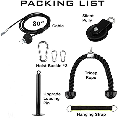 Cable Pulley System for Home Gym, LAT Pull Down with Adjustable Length Z498