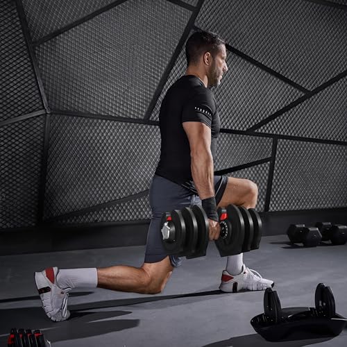 Yaheetech Adjustable Dumbbell Set with Anti-Slip Handle for Home Gym J871148