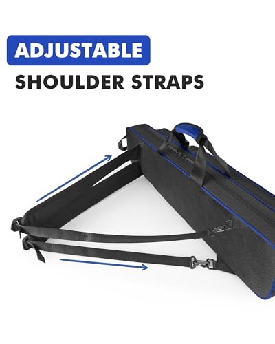 Pool Cue Case 4x5 with Pockets, Soft Padded Billiard Cue Bag A2212