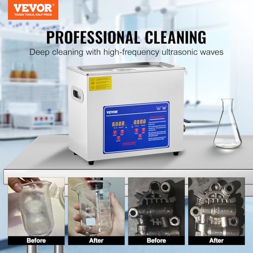 VEVOR Professional Ultrasonic Cleaner with Digital Timer & Heater, 3L W817988