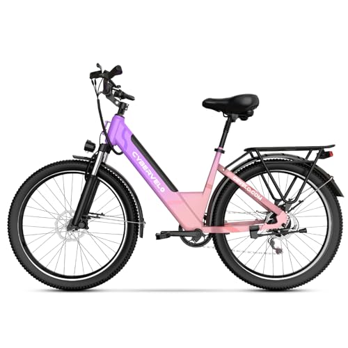 1000 Peak Electric Bike for Adults, 80 Miles Removable Battery, 26" 7-Speed D960