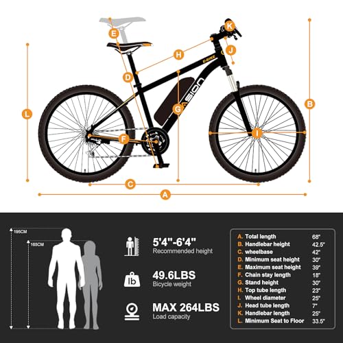 Jasion EB5 Electric Bike for Adults, 500W Brushless Motor, 40 Miles, 20 MPH, 7-Speed Y354