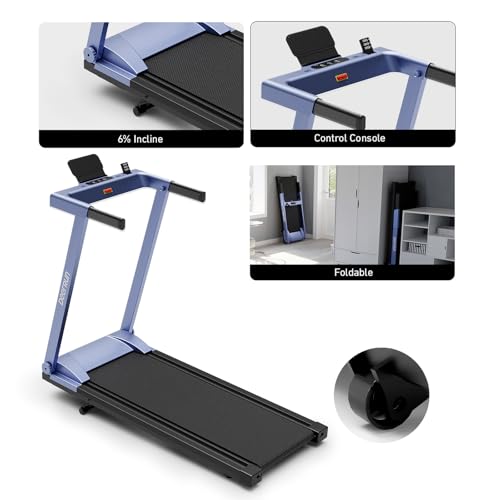 DeerRun Foldable Treadmill for Home with Incline and Handles K2464