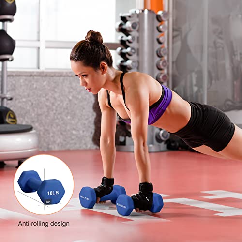 Neoprene Dumbbell Hand Weight Pairs for Home Gym Exercise N796