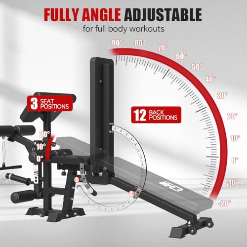 Commercial Smith Machine with Smith Bar, Power Cage Squat Rack with Lever Arm, Leg Press, LAT Pull Down System U34080