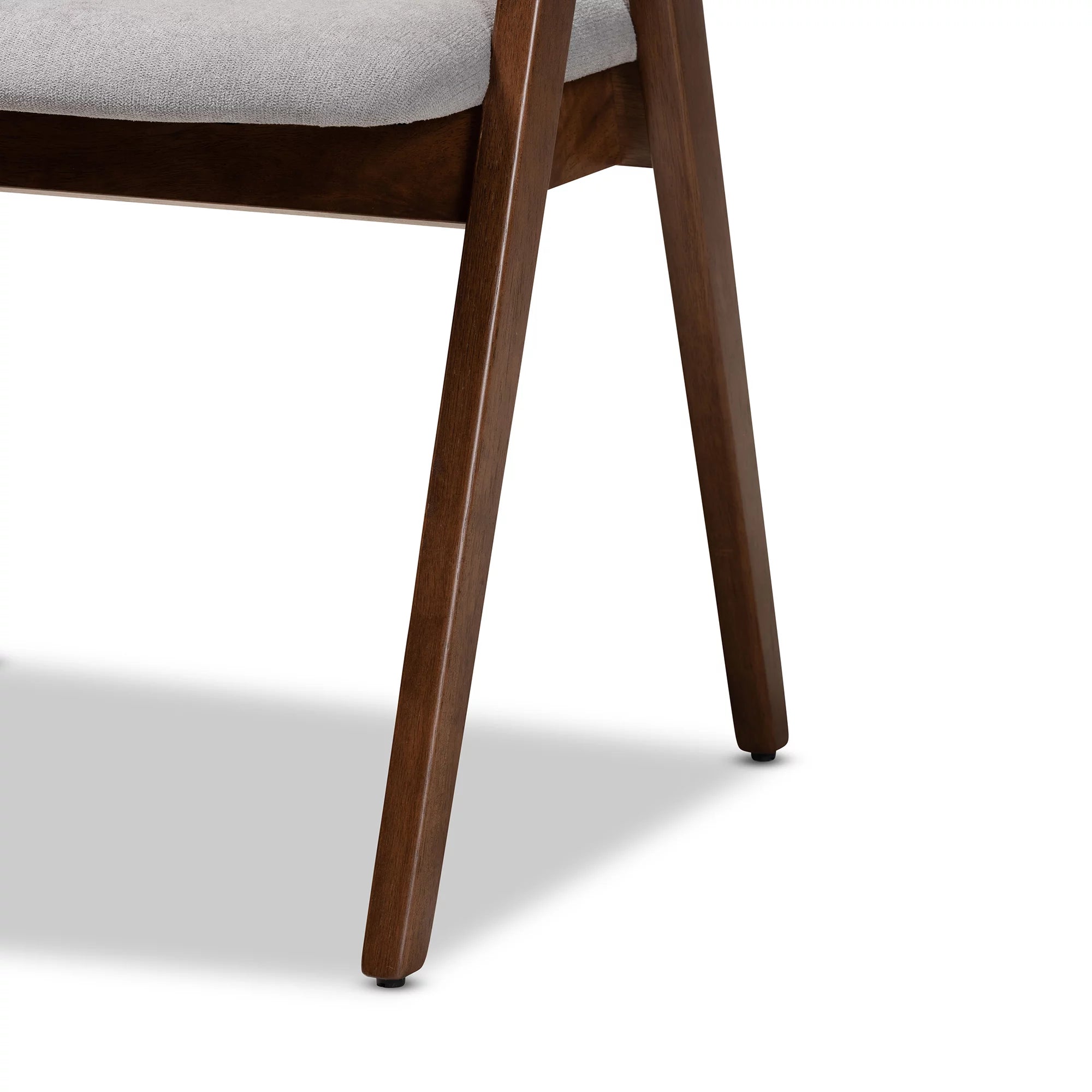 Baxton Studio Danton Mid-Century Modern Grey Fabric 5-Piece Dining Set Y141