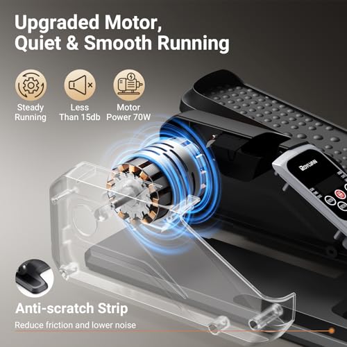 Under Desk Elliptical Machine for Home Office, Quiet Electric Seated Pedal Exerciser V66123