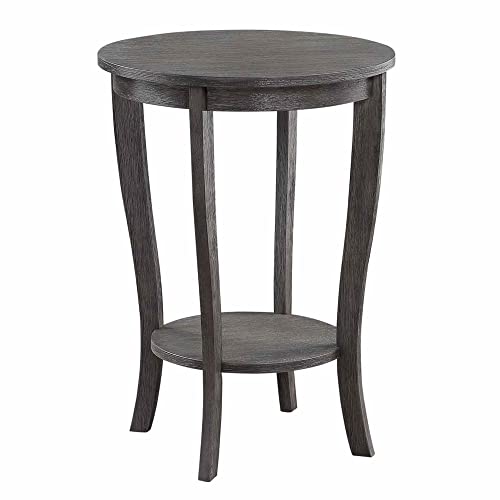 American Heritage Round End Table, Black U219