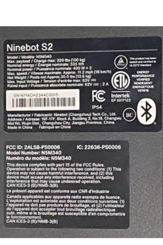 Segway Ninebot S2 Electric Self-balancing Scooter, Adjustable Height P833931