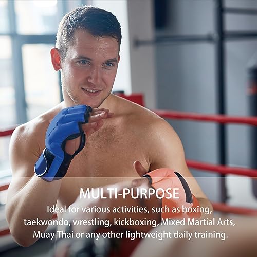 2 Pairs Boxing Kickboxing Gloves for Men Women Leather Sparring Training MMA O811