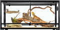 REPTIZOO 50 Gallon Glass Reptile Terrarium Tank, 36" x 18" x 18" Large Reptile Terrarium Double Hinge Door with Screen Ventilation