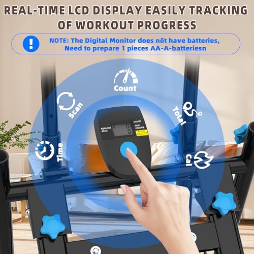 Stair Stepper for Home Gym, Vertical Climber with Adjustable Handlebar, 330LBS Capacity C11099