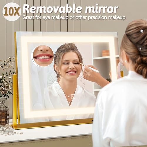 Vanity Mirror with Lights, 12.6"×15" LED Makeup Mirror, Touch Control Dimmable D52089