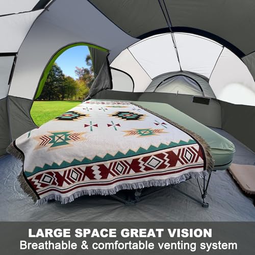 CAMPROS CP Tent 8 Person Weather Resistant Family Camping Tent with Carry Bag Z5924