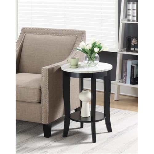 American Heritage Round End Table, Black U219
