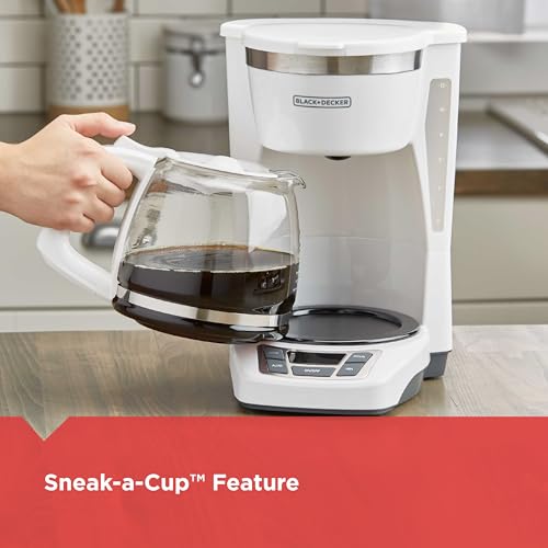 BLACK+DECKER 12-Cup Programmable Digital Coffee Maker, Black D647511