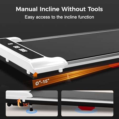 GORISE Walking Pad, Under Desk Treadmill with Incline and Remote Control Y819748