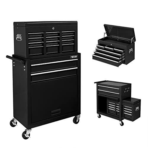 TUFFIOM 5-Drawer Rolling Tool Chest with Lockable Wheels X4579