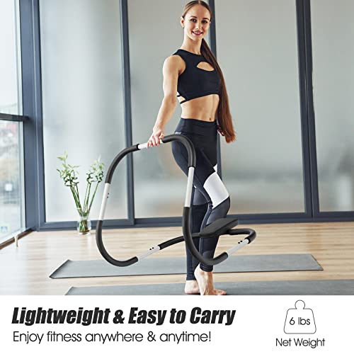 GYMAX Ab Cruncher Abdominal Trainer with Padded Headrest for Core Muscle Home Gym B873