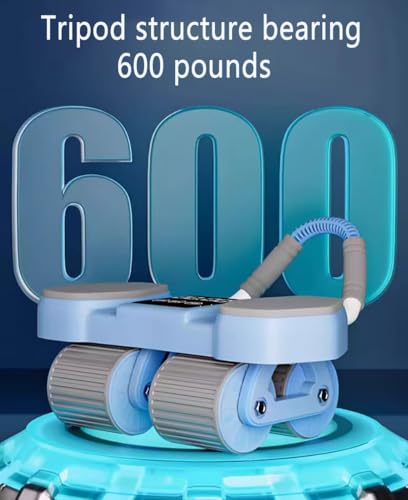 Ab Roller Wheel 4-Wheel Abdominal Fitness Equipment for Home Gym, Blue S835567