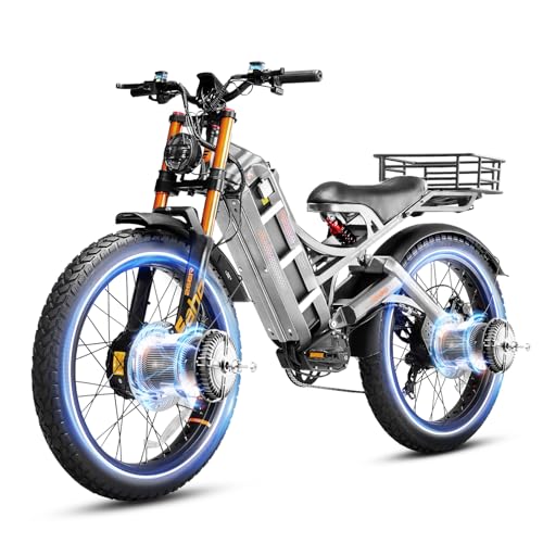 Romeo Pro 3 Electric Bike for Adults 5000W Dual Motor 60V 80Ah Fat Tire Full Suspension I27752