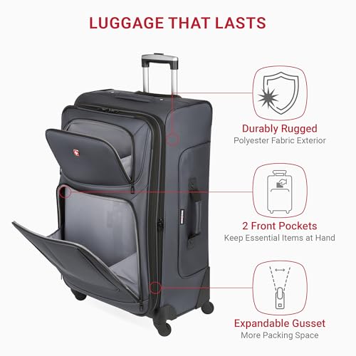 SwissGear Sion Softside Expandable Luggage, Black, 29-Inch C81483