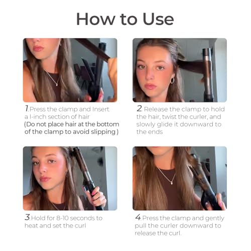 TYMO 3 in 1 Ceramic Curling Iron Set, Dual Voltage for Travel M921001