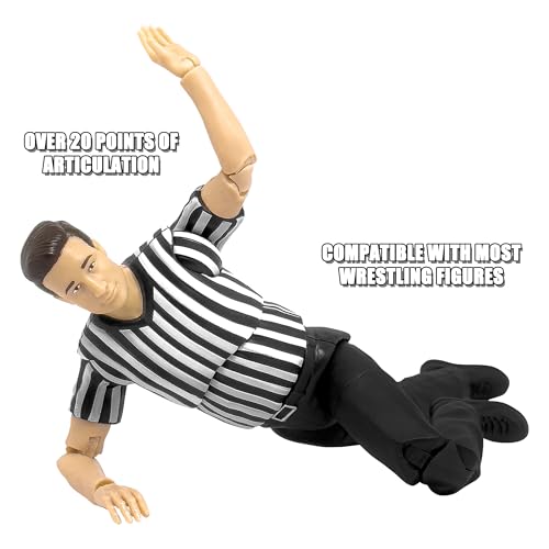 Referee Action Figure with Articulation for Wrestling Figures Q93176