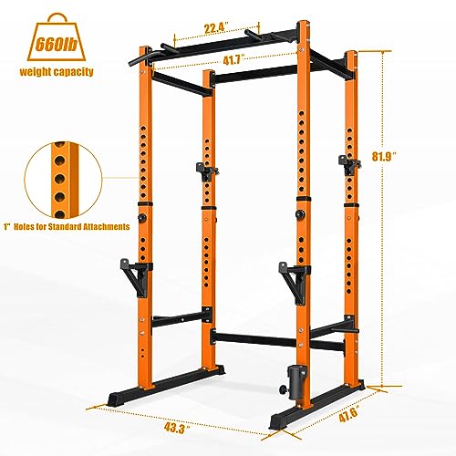 Bongkim Power Rack, Adjustable Squat Stand for Home Gym, 660lb Capacity L49550