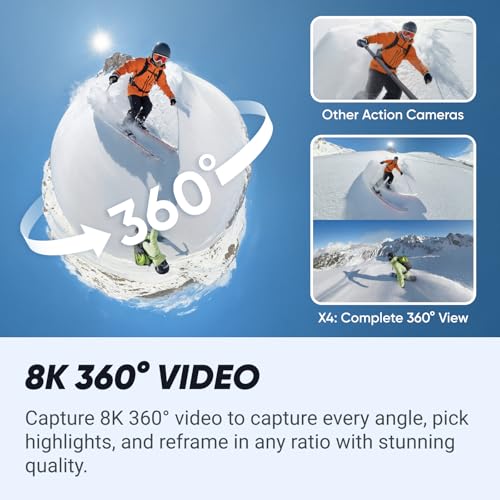 Insta360 X4 Standard Bundle Waterproof 8K 360 Action Camera P7793